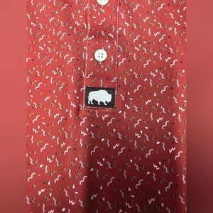 Last Stand Hats Back To School Confetti Men's Burgundy Polo Shirt New Small